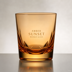 Amber Sunset Whiskey Glass